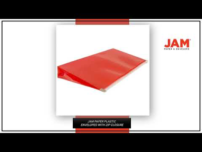 Red #10 Business Plastic Envelopes with Zip Closure