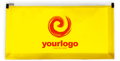 Yellow #10 Business Plastic Envelopes (4 1/8 x 9 1/2) with Zip Closure