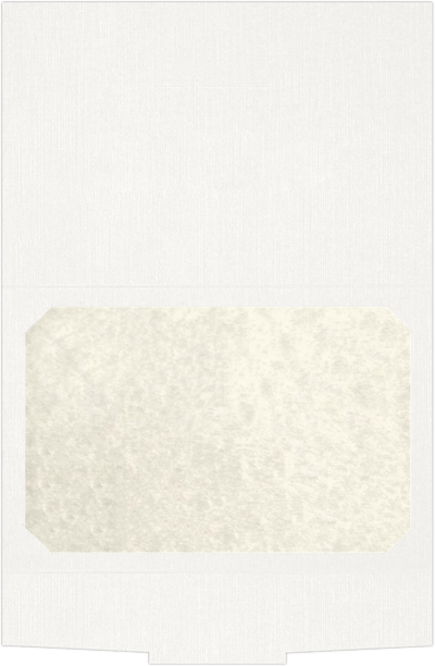 White Linen 100lb 6 1/2 x 9 1/2 Certificate Holders with Gold Foil Cross