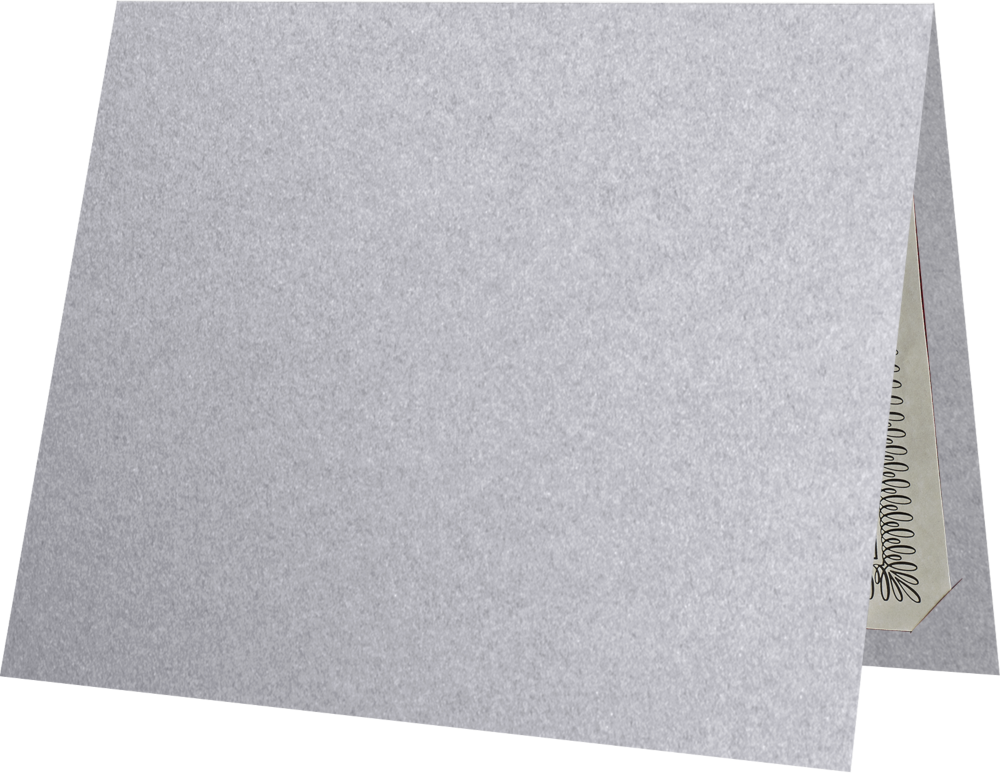 Silver Metallic 9 1/2 x 12 Landscape Certificate Holders with Square Corner Slits