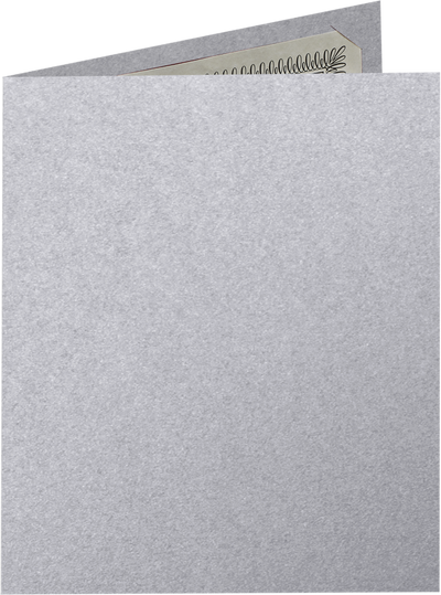 Silver Metallic 9 1/2 x 12 Landscape Certificate Holders with Square Corner Slits