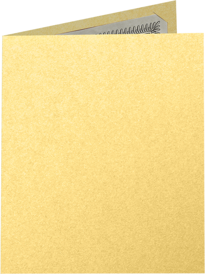Gold Metallic 9 1/2 x 12 Landscape Certificate Holders with Square Corner Slits