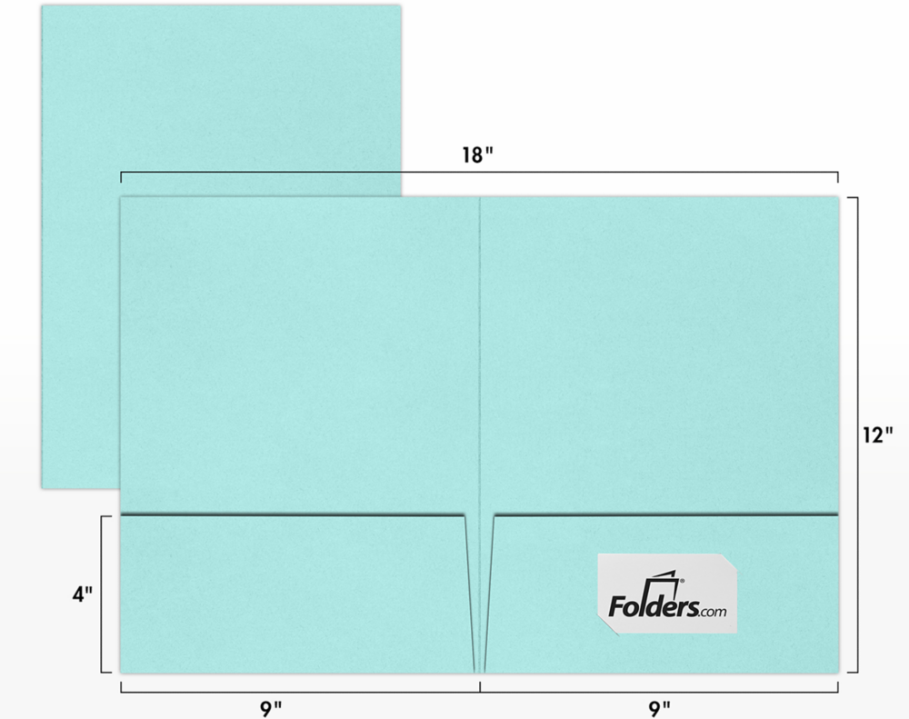 Seafoam Aqua Blue 9 x 12 Matte Folders
