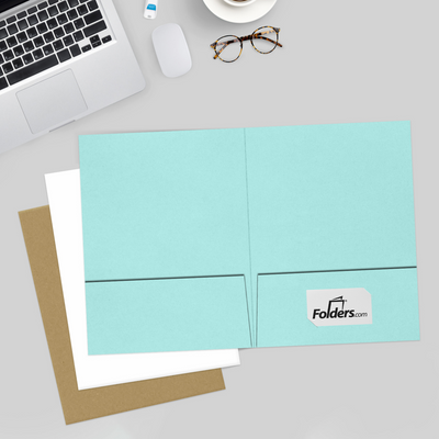 Seafoam Aqua Blue 9 x 12 Matte Folders