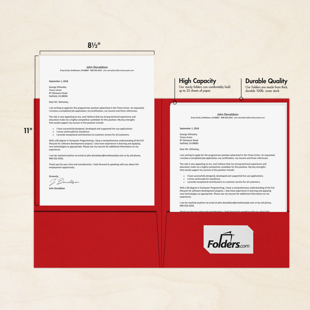 Ruby Red 9 x 12 Matte Folders