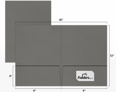 Dark Smoke Gray 9 x 12 Folders