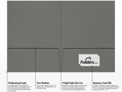Dark Smoke Gray 9 x 12 Folders
