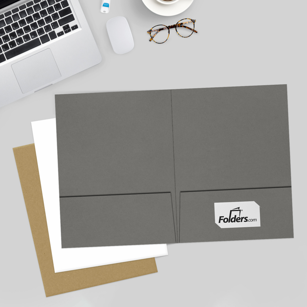 Dark Smoke Gray 9 x 12 Folders