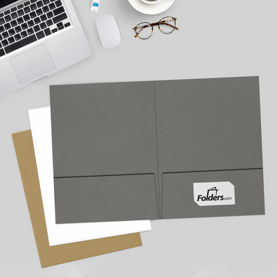 Dark Smoke Gray 9 x 12 Folders