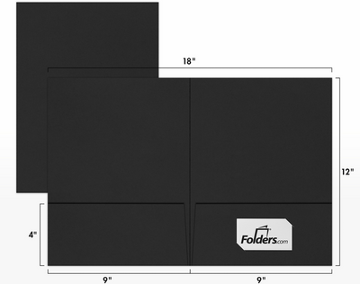Smooth Midnight Black 9 x 12 Matte Folders