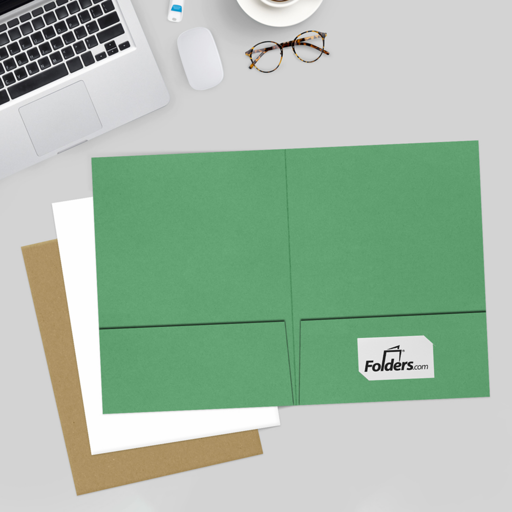 Holiday Green 9 x 12 Matte Folders