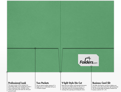 Holiday Green 9 x 12 Matte Folders