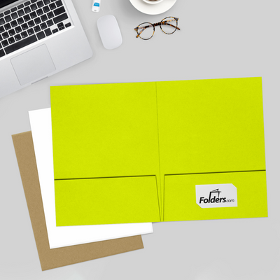 Wasabi Lime Green 9 x 12 Matte Folders