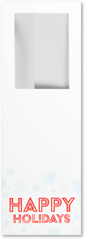 "Happy Holidays" White Photo Booth Photo Holder (6 1/2 x 2 1/4)