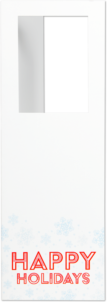 "Happy Holidays" White Photo Booth Photo Holder (6 1/2 x 2 1/4)
