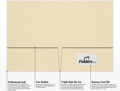 Natural Linen 9 x 12 Folders