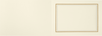 Natural Linen 100lb with Gold Foil Border 5 x 7 Landscape Photo Holders