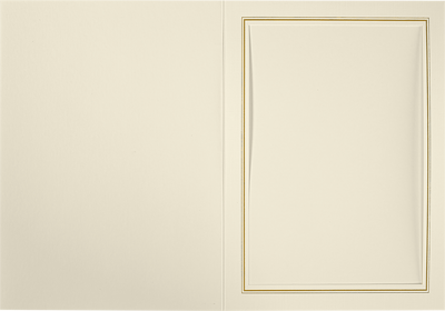 Natural Linen 100lb with Gold Foil Border 5 x 7 Portrait Photo Holders