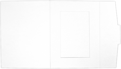 White Linen 100lb 4 x 6 Fold-Over Easel Photo Holders