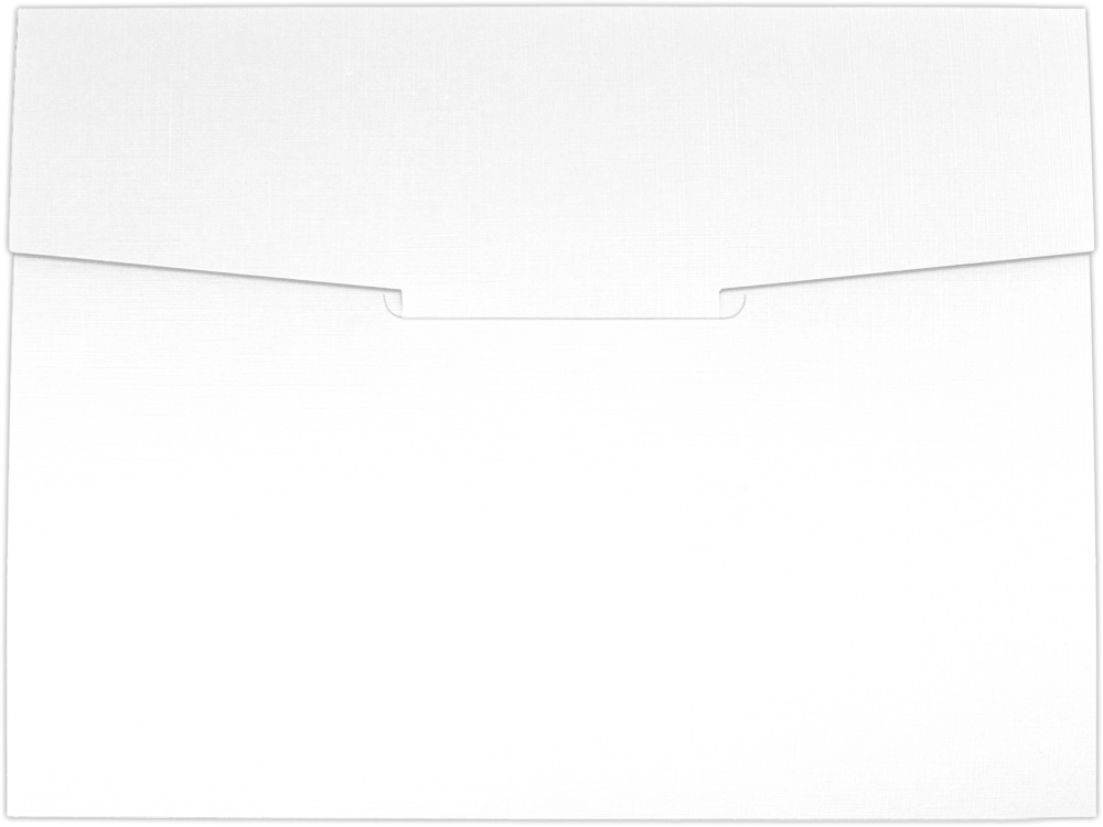 White Linen 100lb 4 x 6 Fold-Over Easel Photo Holders