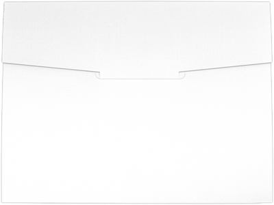 White Linen 100lb 4 x 6 Fold-Over Easel Photo Holders