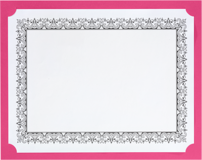 Magenta 100lb 9 1/2 x 12 Single Certificate Holders