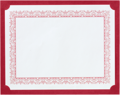 Garnet Red 100lb 9 1/2 x 12 Single Certificate Holders