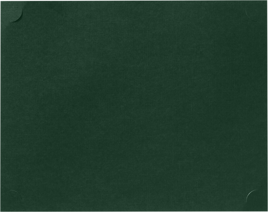 Green Linen 100lb 9 1/2 x 12 Single Certificate Holders
