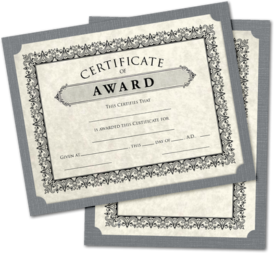 Sterling Grey Linen 100lb 9 1/2 x 12 Single Certificate Holders
