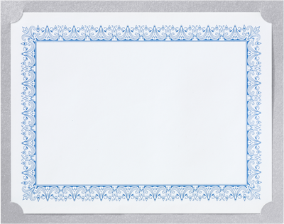 Silver Metallic 100lb 9 1/2 x 12 Single Certificate Holders