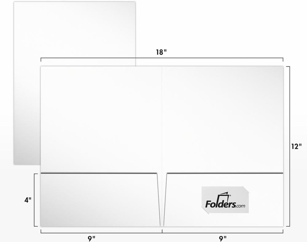 White 9 x 12 Smooth Folders