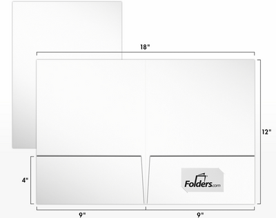 White 9 x 12 Smooth Folders