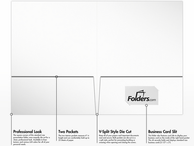 White 9 x 12 Smooth Folders
