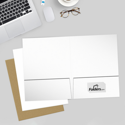 White 9 x 12 Smooth Folders
