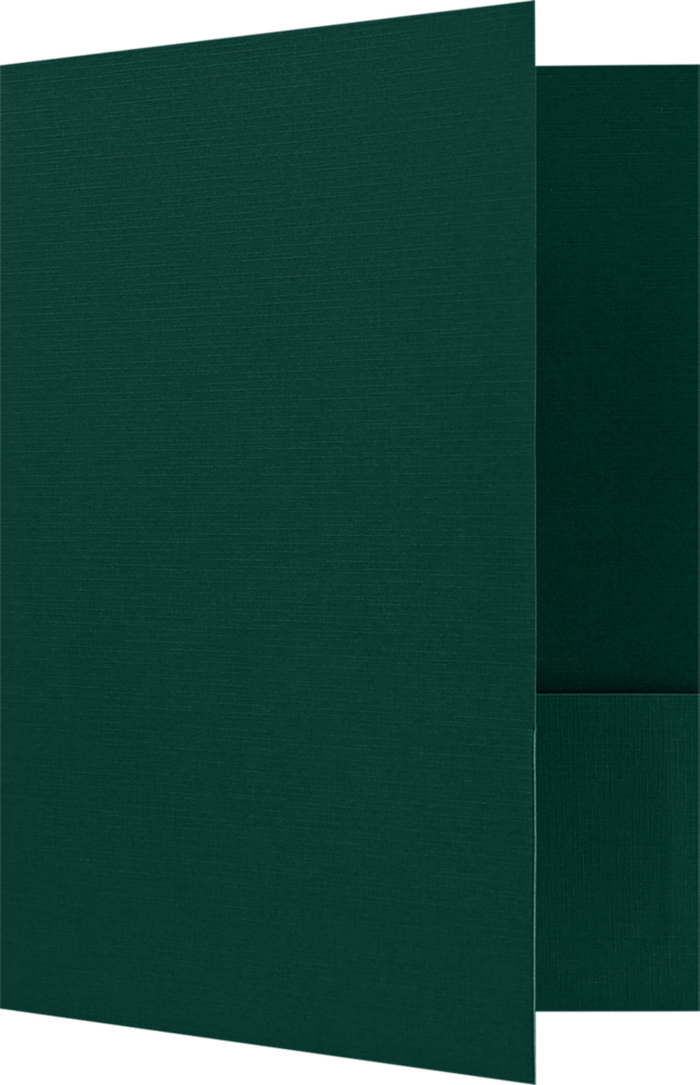 Dark Green Linen 9 x 12 Folders