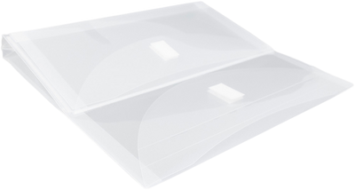 Clear 2 Pocket Booklet VELCRO Brand Closure Plastic Envelope