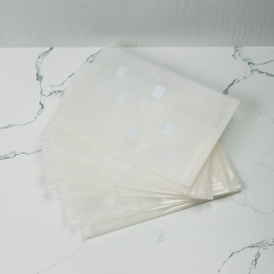 Clear 3 Pocket Booklet VELCRO Brand Closure Plastic Envelope
