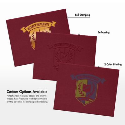 Burgundy Linen 9 1/2 x 12 Certificate Holders
