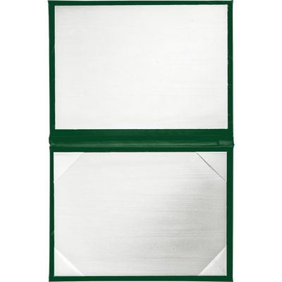 11 1/2 x 14 1/2 Landscape Padded Diploma Covers (Holds 11 x 14 Document) - Green