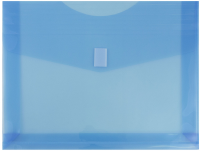 Assorted Letter Booklet with 2" Expansion Plastic Envelopes (9 3/4 x 13) with Hook and Loop Closure - 6 Pack