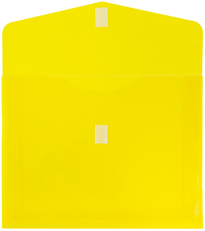 Yellow Letter Booklet with 2" Expansion Plastic Envelopes (9 3/4 x 13) with Hook and Loop Closure