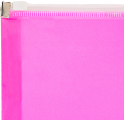 Hot Pink Letter Booklet Plastic Envelopes (9 3/4 x 13) with Zip Closure