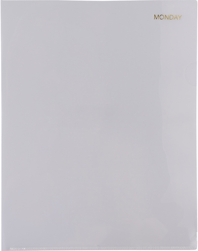 Assorted Days of the Week Plastic Sleeves - 5 Pack