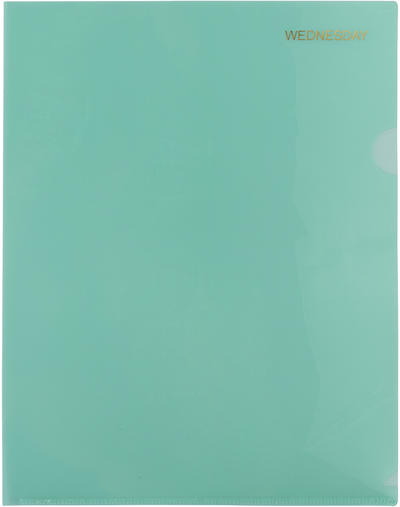Assorted Days of the Week Plastic Sleeves - 5 Pack