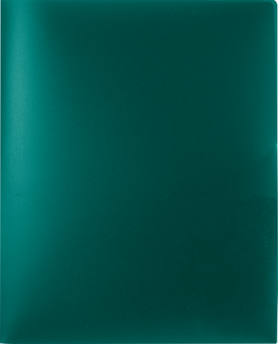 9 1/2 x 11 3/4 Poly Folder w/Tuck Tabs - Forest Green