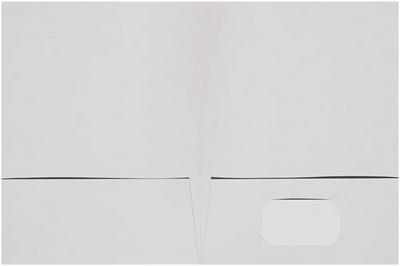 Natural White with Tax Return 9 x 12 Presentation Folders with Front Card Slits