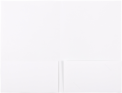 Glossy White with Gold Foil 6 x 9 Welcome Folders