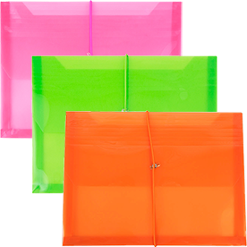 Plastic Document Holders with Elastic Closure