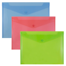 Plastic Document Holders with Snap Closure