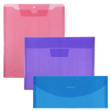 Plastic Document Holders with Tuck Flap Closure